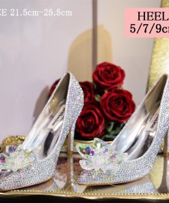 パンプス | ハイヒール 人工水晶 きらきら キレイめ ヒール5cm7cm9cm ポインテッドトゥ レディース 夏 サンダル  痛くない 美脚 ピンヒール 歩きやすい お出かけ