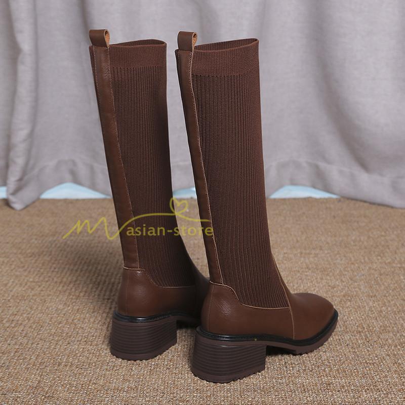 ロングブーツ | ブーツ ヒール カジュアル レディース 靴 シューズ お出かけ 秋冬 ロング丈ブーツ ジョッキーブーツ 春秋冬 美脚 黒靴 太ヒール 大人