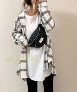 シャツ・ブラウス | チェックシャツ レディース シャツ ロングシャツ 大きいサイズシャツ チェック カジュアル お出掛け 部屋着 長袖 通勤通学 春夏 秋服 ゆったり 上品 体型カバー
