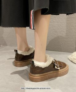 ブーツ | ムートンレディース 靴 スノーシューズ 裏起毛 防寒 内ボア 冬靴 おしゃれ 2022新作 疲れない あったか 保温 美脚 冬