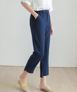 スラックス | ボトムス 夏 レディース 着痩せ 日常感 ゆったり OL ハイウエスト カジュアル ビジネスパンツ オフィス パンツ フォーマル 夏コーデ 9分丈 おしゃれ