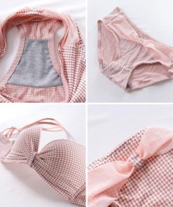 キャミソール | チェック柄 ブラジャー ショーツセット