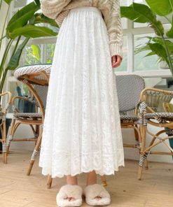 ロングスカート | 総レーススカート レディース ボトムス