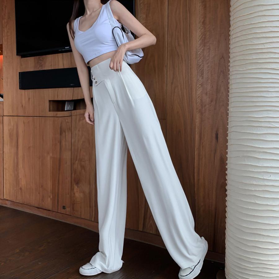 ワイドパンツ | ハイウエストレディース 無地