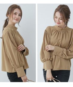 シャツ・ブラウス | ブラウス バルーンスリーブ バルーン袖 とろみ クラシカル レディース 長袖 ファッション カジュアル エレガント 細身 優雅 エレガント 上品 通勤 オシャレ OL