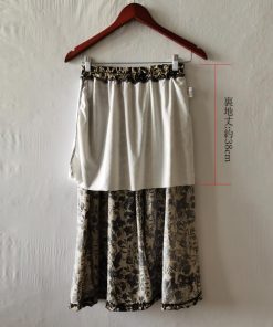 ロングスカート | モノトーン花柄スカート ハイウエスト