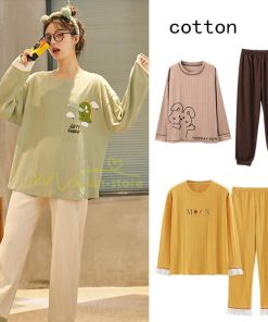 パジャマ　ルームウェア | パジャマ ルームウェア レディース 春秋 長袖 パジャマ 綿ルームウェア 20色 上下セット 可愛い ナイトウェア Tシャツ 寝巻き 室内着 ホームウェア ロングパンツ
