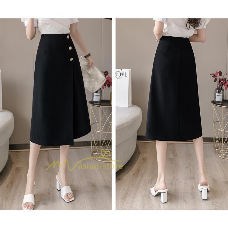 スカート | ボトムス ロング ロングフロントスリット 春 夏 秋 冬 体系カバー Aライン 20代30代40代 通勤通学 カジュアル 無地人気 着痩せ レトロ風 2022