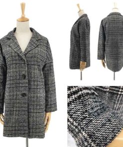 トレンチコート | グレンチェック チェスターコート レディース 冬 千鳥柄コート 中綿コート