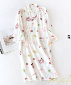 パジャマ ルームウェア | ルームウェア ネグリジェ パジャマ レディース ダブルガーゼ 綿100% ワンピース 長袖 ロング 春 夏 秋 薄手浴衣 バスローブ 花柄 おしゃれ かわいい 寝巻き
