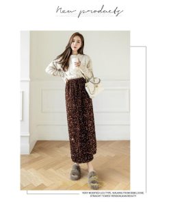 スカート | ロング マキシ フレアAライン ロングキラキラ 個性的 ハイウエスト スリット 着痩せ あったか 2022新作 体型カバー 冬 秋