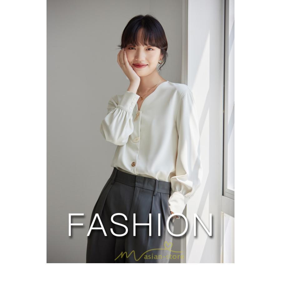 シャツ・ブラウス | ブラウス レディース シャツ トップス Vネック 長袖シャツ 無地 オフィス カジュアル おしゃれ 通勤 お仕事 フォーマル 上品 20代30代40代50代 可愛い