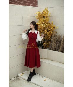 マキシ | ドッキングワンピース 秋 レディース 長袖ワンピ 切替 フェイク レイヤード風 重ね着風 Aラインワンピース 着痩せ ワンピース 可愛い 大人 二次会 30代40代