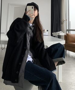 ニット・セーター | ニットアウター ニットトップス シンプル V 韓国風 ニットカーディガン ネック 羽織 秋冬 ゆったり レディース 長袖