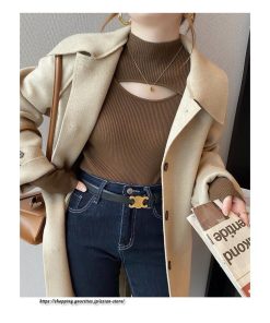 ニット・セーター | カットソー ニット レディース リブニット 長袖 秋冬 春 トップス スリム ストレッチ インナー 無地 通学通勤 着痩せ 長袖カットソー 長袖ニット プルオーバー