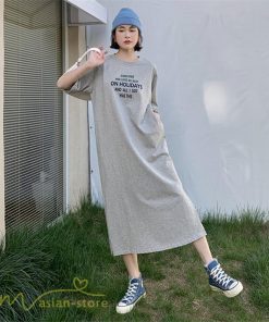 マキシ | ワンピース レディース Tシャツワンピース カットソー ロングTシャツ 夏新作 英字 半袖ワンピ ロングワンピ 大きいサイズ 体型カバー サマー 裾口スリット 夏物