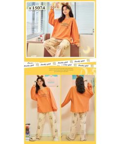 パジャマ　ルームウェア | ルームウェア パジャマ レディース 長袖 春秋 長袖 長ズボン 上下セット セットアップ 寝巻き 部屋着 ナイトウェア ズボン Tシャツ かわいい ボトムス 柔らかい