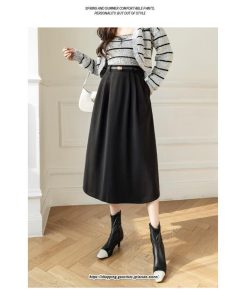 スカート | ロング レディース ロングフレア冬 ミモレ丈 暖かい ボトムス  ロング丈 ベルト付き 2022年秋冬 暖か 通学 通勤 ラシャ