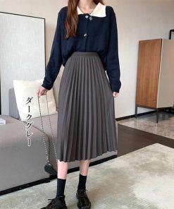 ロングスカート | プリーツスカート ハイウエスト 着やせ