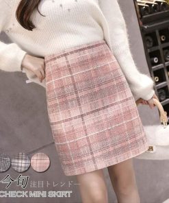 ミニスカート | スカート 台形 レディース スカート ハイウエスト 秋冬 チェック