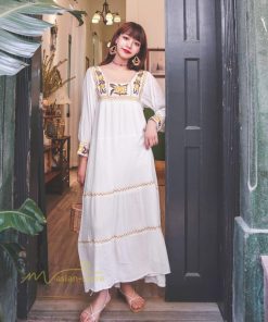 マキシ | ロングワンピース 長袖 レディース 秋物 刺繍 ダンス Aラインワンピース 舞台 パーティーワンピース 50代60代 30代40代 長袖ワンピース ゆったり コスプレ