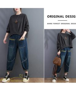 ｔシャツ・カットソー | 長袖Tシャツ レディース 無地 丸首 かじゅある 無地 カットソー ショート 長袖 秋コーデ ゆったり 着痩せ 体型カバー 春 フリーサイズ 新作 秋 シンプル 可愛い