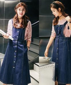 スカート | ワンピース ジャンパーサロペット ロングワンピース ミモレ丈 Aラインワンピース デニム20代30代40代 デニムサロペット デニムワンピース