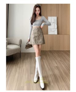 スカート | ミニレザーレディース タイト 秋 冬 ヒョウ柄 Aライン ハイウエスト おしゃれ 新作 可愛い フェイクレザー 着痩せ オシャレ