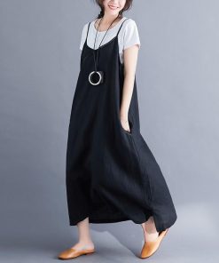 マキシ | キャミソールワンピース リネンワンピース ロングワンピース Aラインワンピース ワンピース キャミソール 大人 20代30代 無地 通学通勤 可愛い 夏秋物