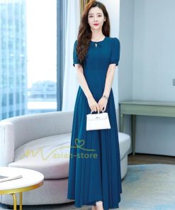 マキシ | リゾートワンピース レディース サマードレス ロング マキシ丈 半袖 ゆったり 体型カバー 20代 30代 40代 50代 無地 お出かけ 通勤通学 着痩せ 夏物 カジュアル