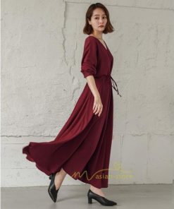 マキシ | 長袖ワンピース 秋物 レディース フレアワンピース ロングワンピース Aラインワンピース 30代40代 大人 揺れる ダンス 二次会 発表会 50代60代 お出かけ