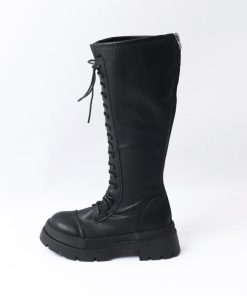 ニーハイブーツ | レースアップ ロングブーツ 厚底 韓国