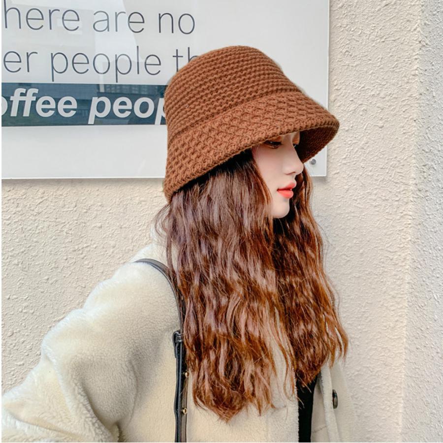 ニット帽 | 折りたたみ 小物 おしゃれ ニットバケットハット 韓国風 あったか 秋冬物 レディース ニットキャップ ニット帽子 大人