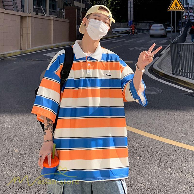 Tシャツ | ポロシャツ メンズ ボーダー 半袖シャツ カットソー メンズゆったり カジュアル 夏新作 おしゃれ ポロ サマーシャツ カッコウイイ 夏 プレゼント 上品