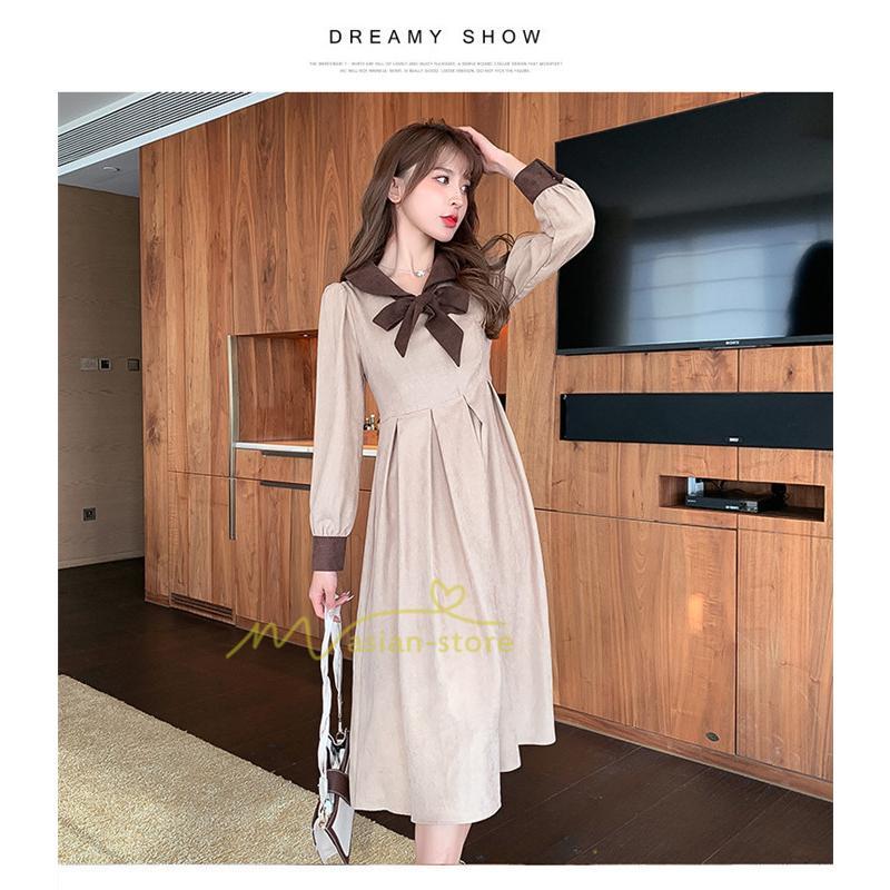 ミディアム | ワンピース レディース おしゃれ ロングワンピ 40代 50代 膝丈ワンピース 韓国風 着痩せ 大人可愛い 通勤 秋服 カジュアル 春夏 20代30代 レトロ風 上品 二次会