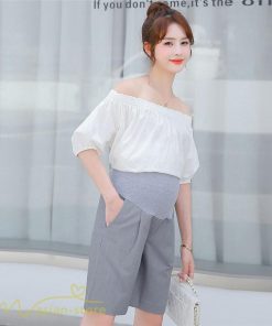 パンツ レギンス | ハーフパンツ ワイドパンツ マタニティパンツ ゆったり おしゃれ 上品 大きいサイズ 上品 マタニティウェア ポケット付き ウエスト調整 サマー 妊婦服 ママ