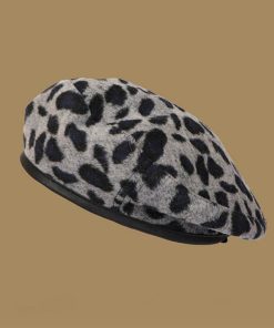 ベレー帽 | 起毛 レオパード柄 秋冬