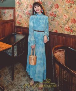 マキシ | ワンピース 大人ワンピース ロングワンピース マキシワンピース レディース 長袖 ゆったり 上品 体型カバー エレガント 結婚式 二次会 ドレス フランス風