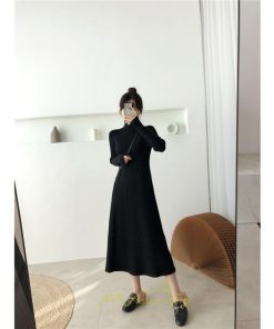 ニットワンピース | ワンピース 春 春服 レディース 長袖 ゆったり 秋 冬 ロング丈無地 20代30代40代50代 可愛い お出かけ 着痩せ 大人 通勤