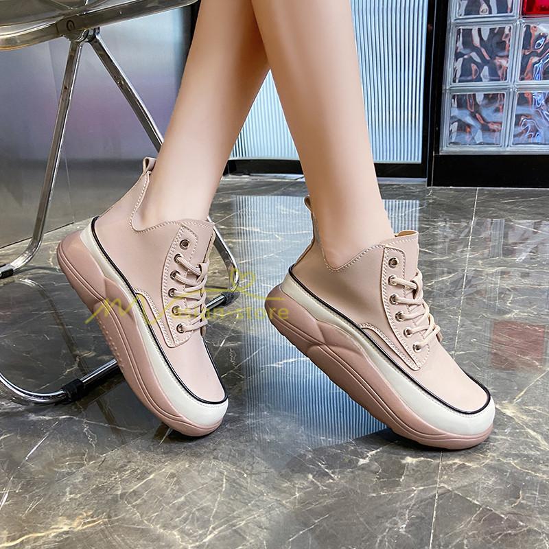 スニーカー | スニーカー レディース レディースシューズ ローカット 靴 厚底 ダッドウォーキングシューズ Pu革 厚底靴 美脚 厚底スニーカー 歩きやすい