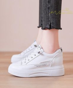 スニーカー | 白厚底レディース 運動靴 ローカットウォーキングシューズ 可愛い 軽量 白シューズ 靴 疲れない 美脚 防滑