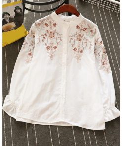 シャツ・ブラウス | 即日発送 シャツ ブラウスシャツ レディーストップス 刺繍シャツ フリル袖 40代 50代 花 長袖シャツ 春シャツ 夏秋 オフィス 大人 20代 通学 上品 30代 通勤