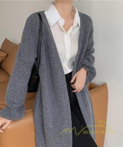 カーディガン | ロングニット2022秋冬 レディース アウター パフスリーブ 羽織り 長袖 ニット 20代40代 ニットカーデ 通学通勤 大人 セーター