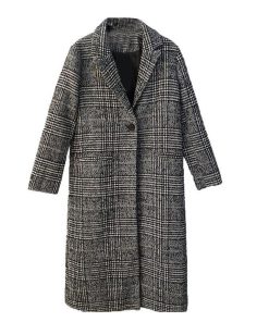 セール | グレンチェック ロング 千鳥柄ロングコート 大きいサイズ チェック柄 チェスターコート ロングコート レディース オーバーサイズ 秋冬物 コート アウター 冬