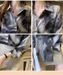 シャツ・ブラウス | ブラウス トップス シャツ レディース シフォン 無地 長袖シャツ ファッション カジュアル エレガント 細身 優雅 オシャレ レトロ風 上品 カーディガン 通勤 OL