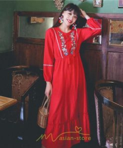 マキシ | ワンピース レディース ロング 夏秋 ゆったり 丸首 ナチュラル フレア ウィメンズ 女性用 同窓会 女子会 普段使い デート カジュアル 人気 Aライン 着やせ