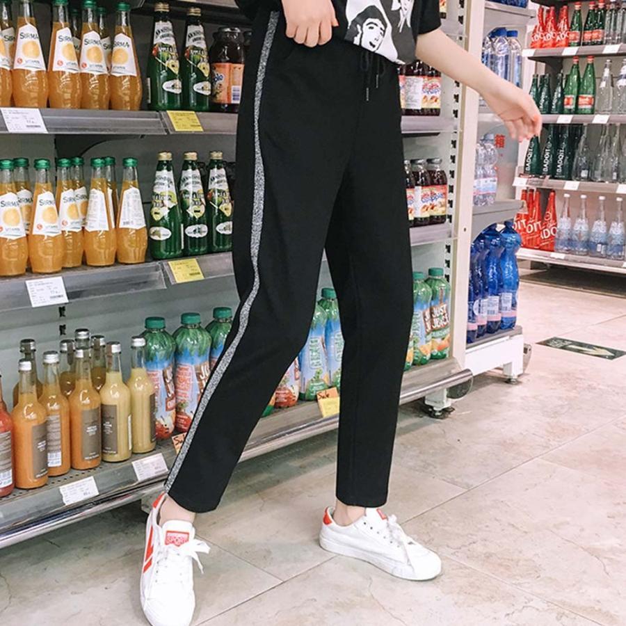 ワイドパンツ | スポーツウェア レディース 裏起毛 スェットパンツ サイドライン ルームパンツ