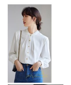 シャツ・ブラウス | ブラウス レディース 長袖 50代 白 シャツ ゆったり トップス きれいめ フォーマル 上品 フェミニン シフォン 高品質 20代 通勤 フォーマル 30代 40代 OL