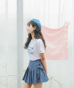 スカート | プリーツミニサマー夏服 リボン付き 可愛い 裏地付き 安全性 女の子