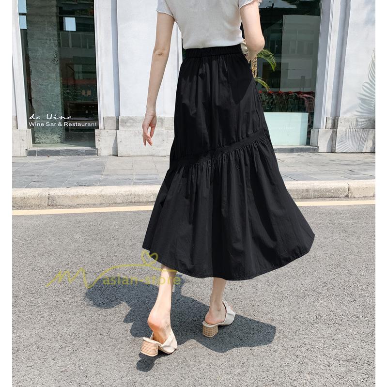 スカート | ボトムス レディース きれいめ 40代 30代 春秋 ロング丈 綿おしゃれ カジュアル 無地 通勤 OL 韓国風 通学 不規則 お出かけ 夏物 上品 着痩せ